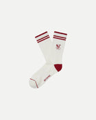 Crew - Sock - Ivory/Red