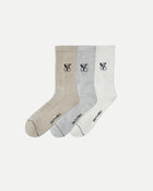 Classic - 3-Pack Socks - Oatmeal/Grey/Ivory