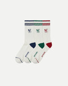 Crew - 3-Pack Socks - Green/Red/Blue