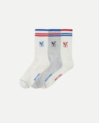 Crew - 3-Pack Socks - Red & Blue