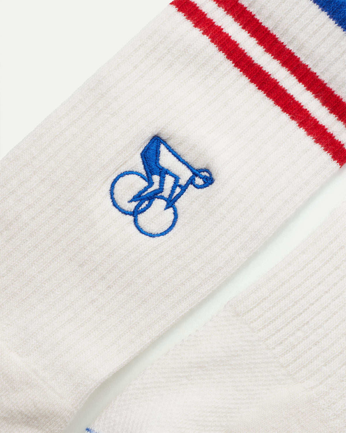 Crew - Sock - Blue/Red