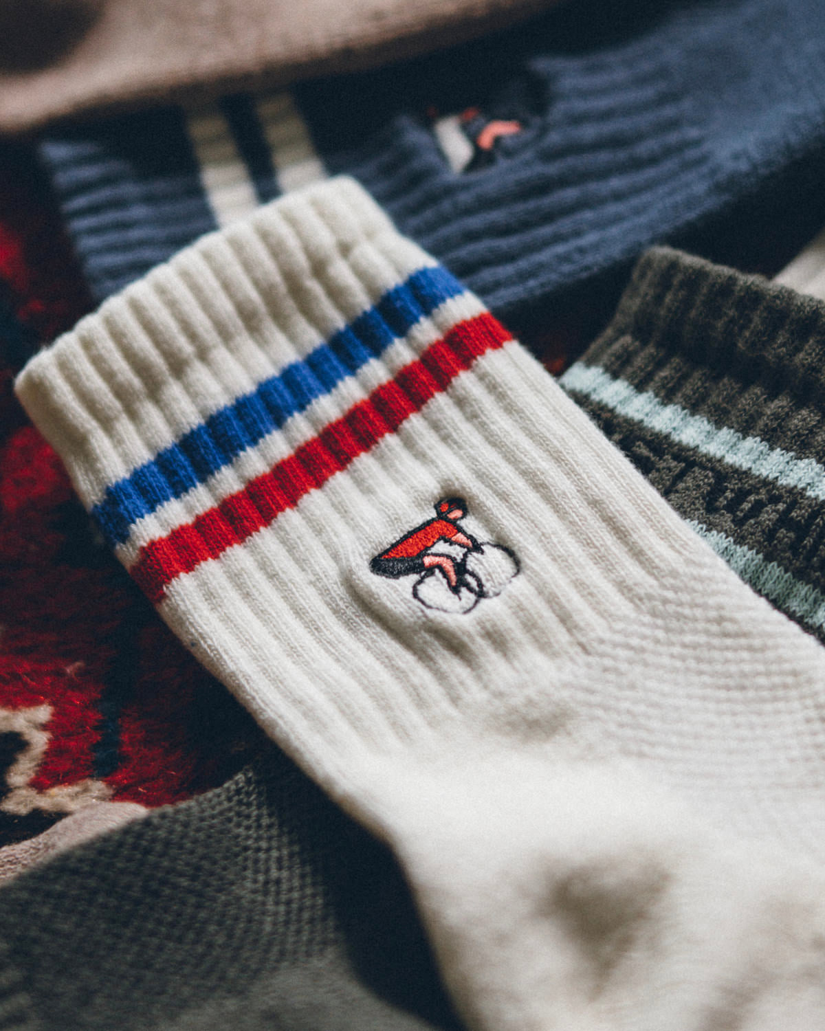Crew - Sock - Blue/Red