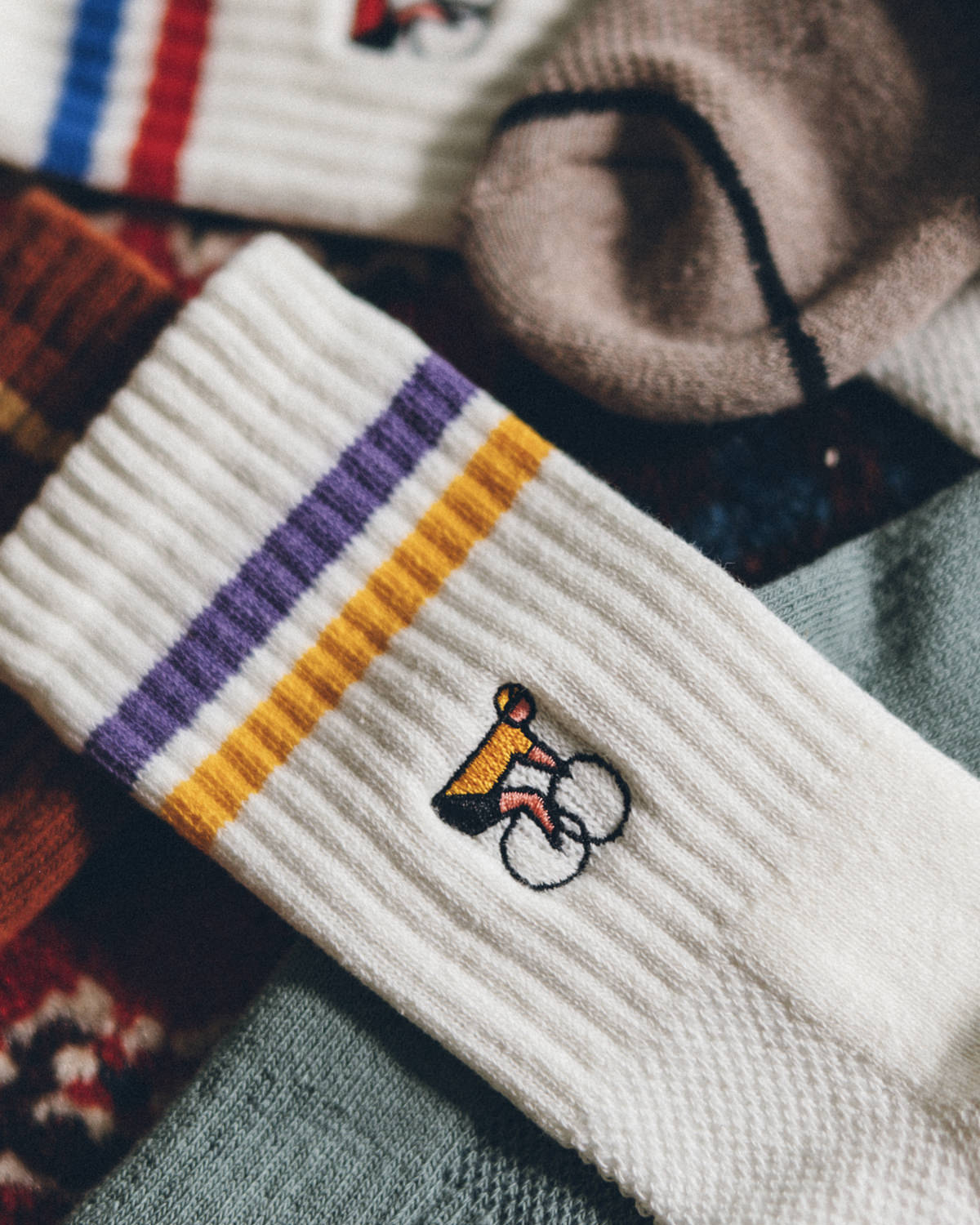 Crew - Sock - Purple/Gold