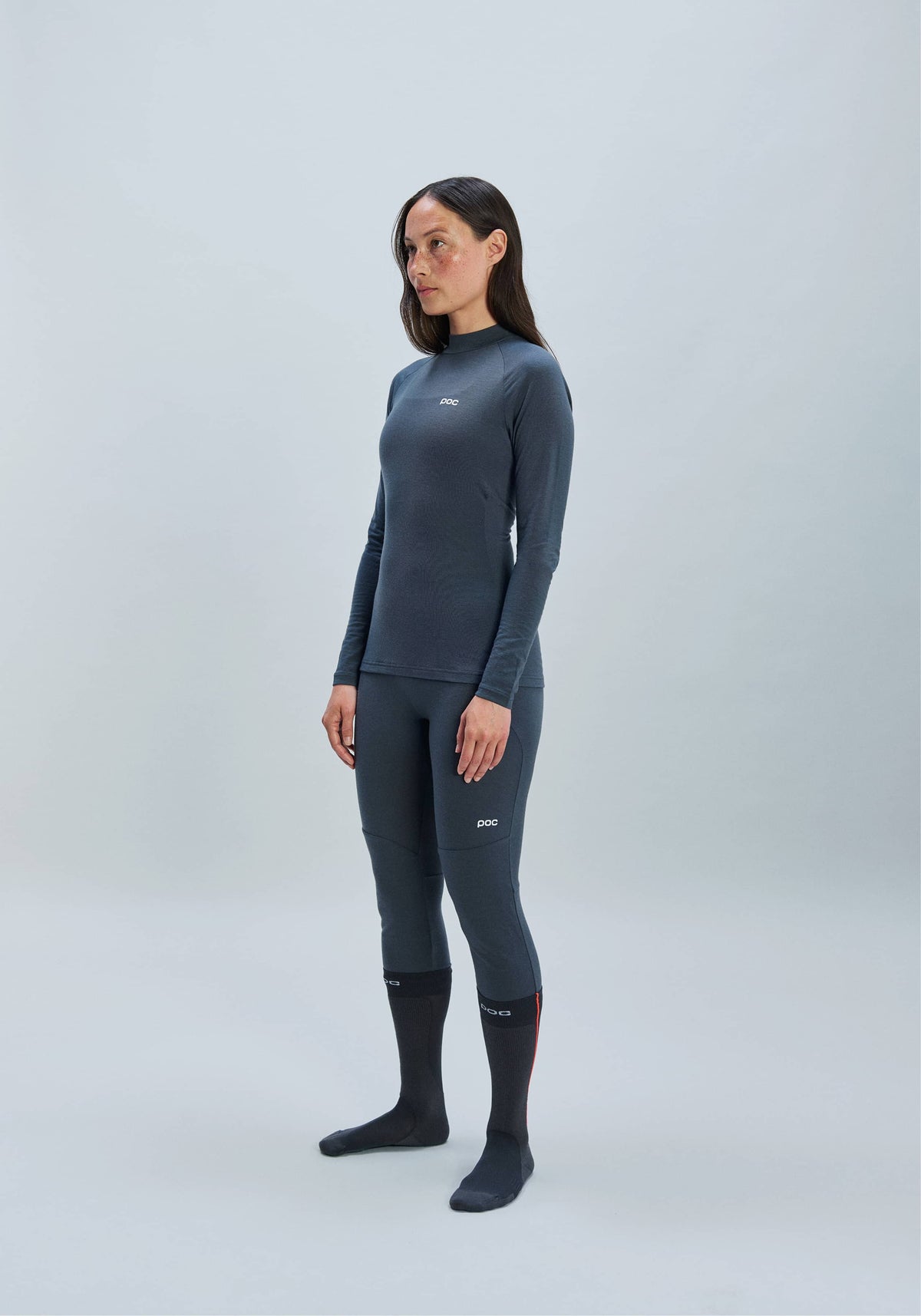 Merino Mock Neck - Baselayer Women - Sylvanite Grey