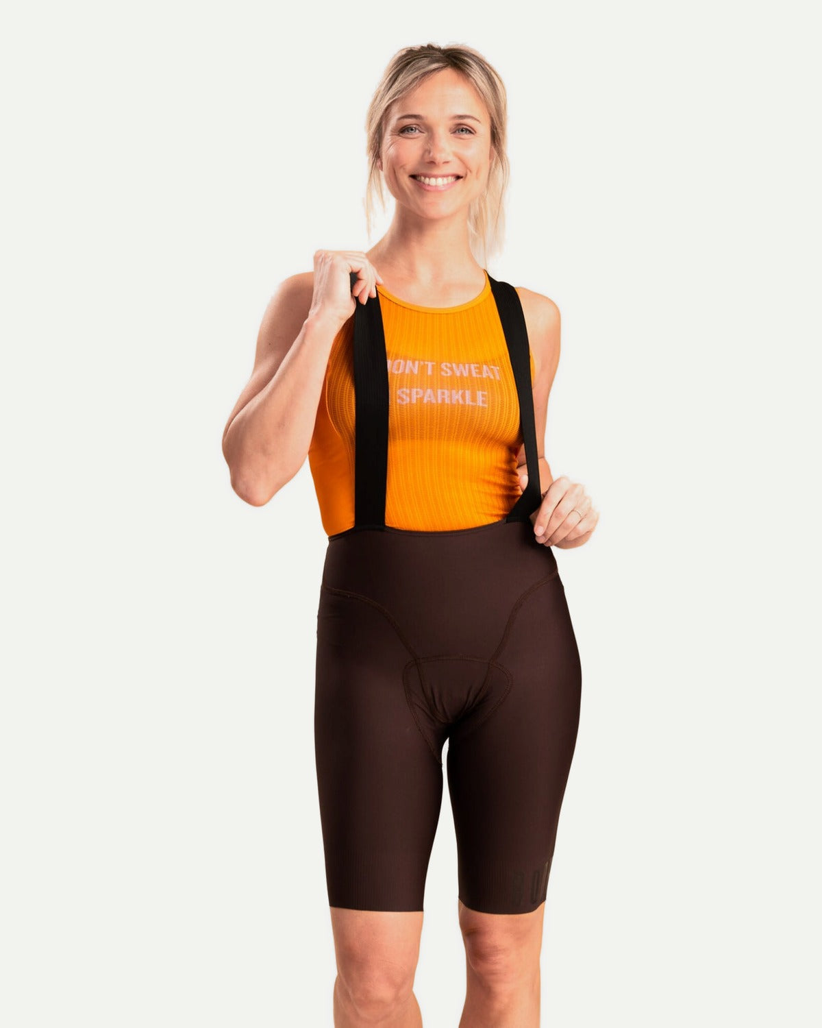 Power - Bib Shorts Women - Brown