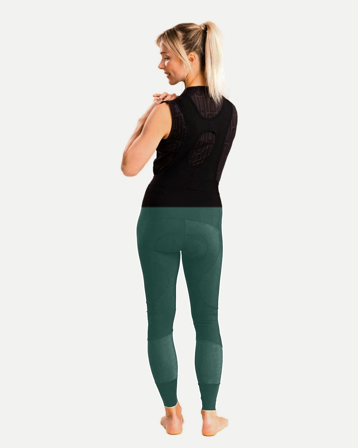 Power Bib Tights Women - Racing Green - back