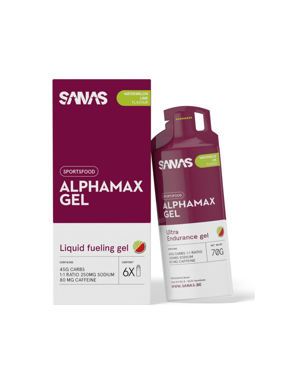 Alphamax Gel - 6 Gels - Watermelon/Lime Caffeine